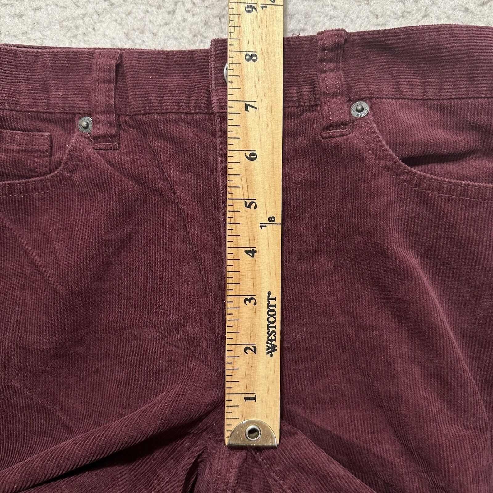 J.Crew J. Crew 28 Corduroy Burgundy Skinny Leg Pants (31 x 28) Size 31" - 12 Thumbnail