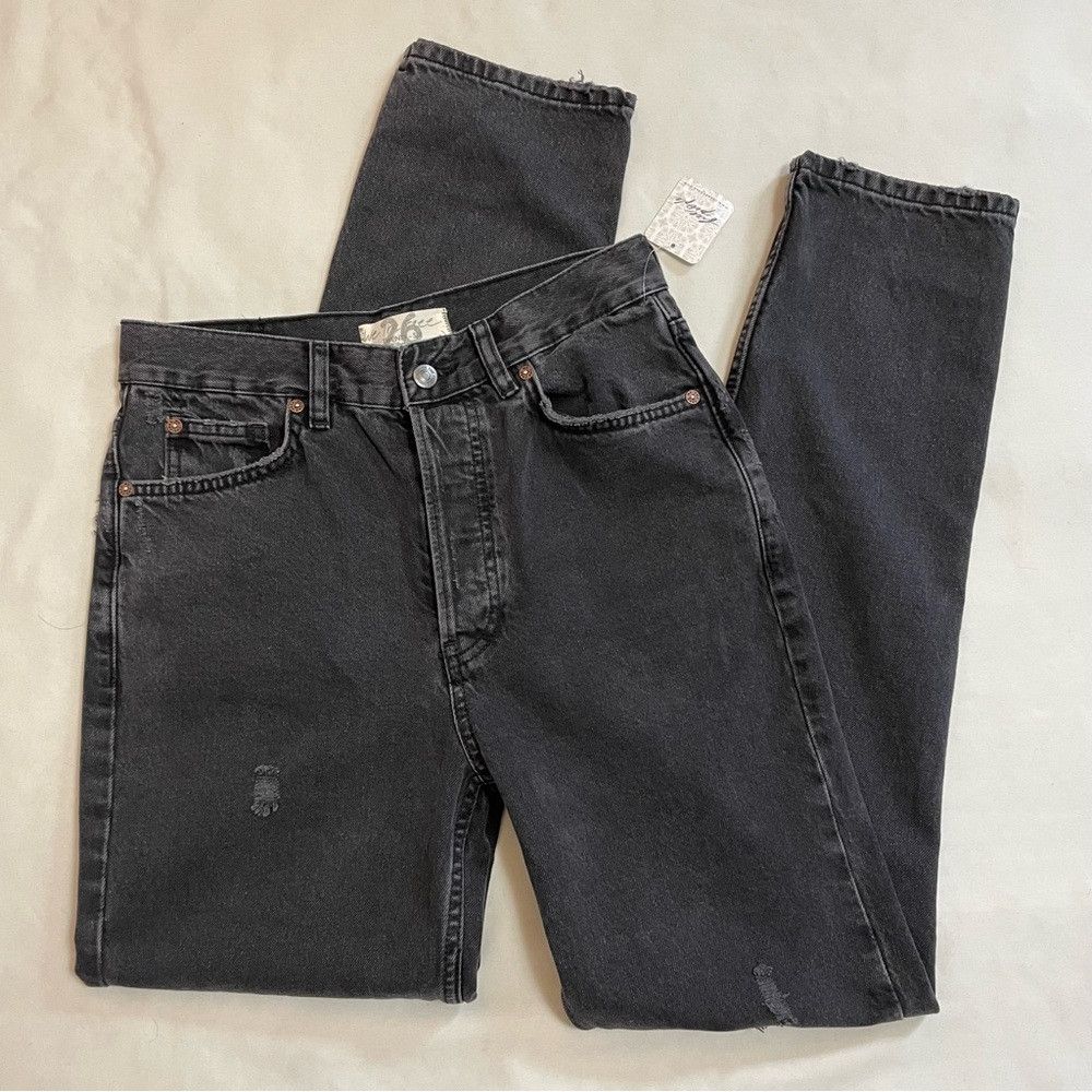 Free People NWT New $98 Free People We The Free Lasso High-Rise Black J Size 26" / US 2 / IT 38 - 3 Thumbnail