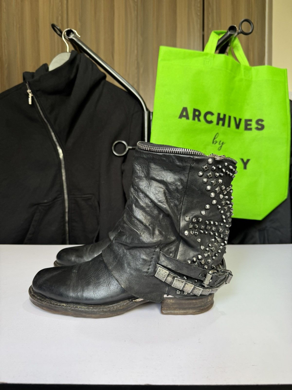 A.S.98 🔥 A.S 98 Studded made like guidi ,Kmri Size US 6.5 / EU 39-40 - 12 Thumbnail