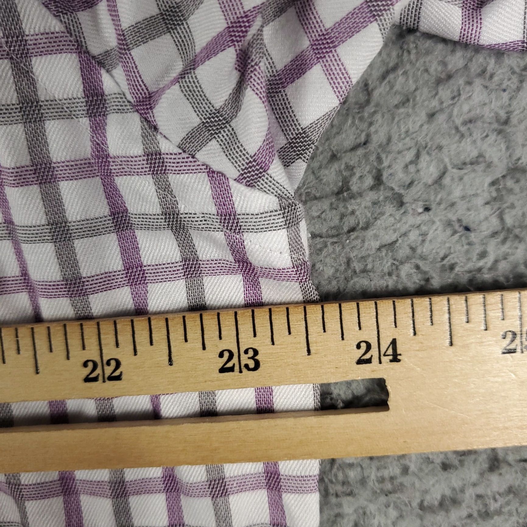 Vintage Jhane Barnes Shirt Mens XL Slim Fit White Purple Check Long Sleeve Button-Up Size US XL / EU 56 / 4 - 5 Thumbnail