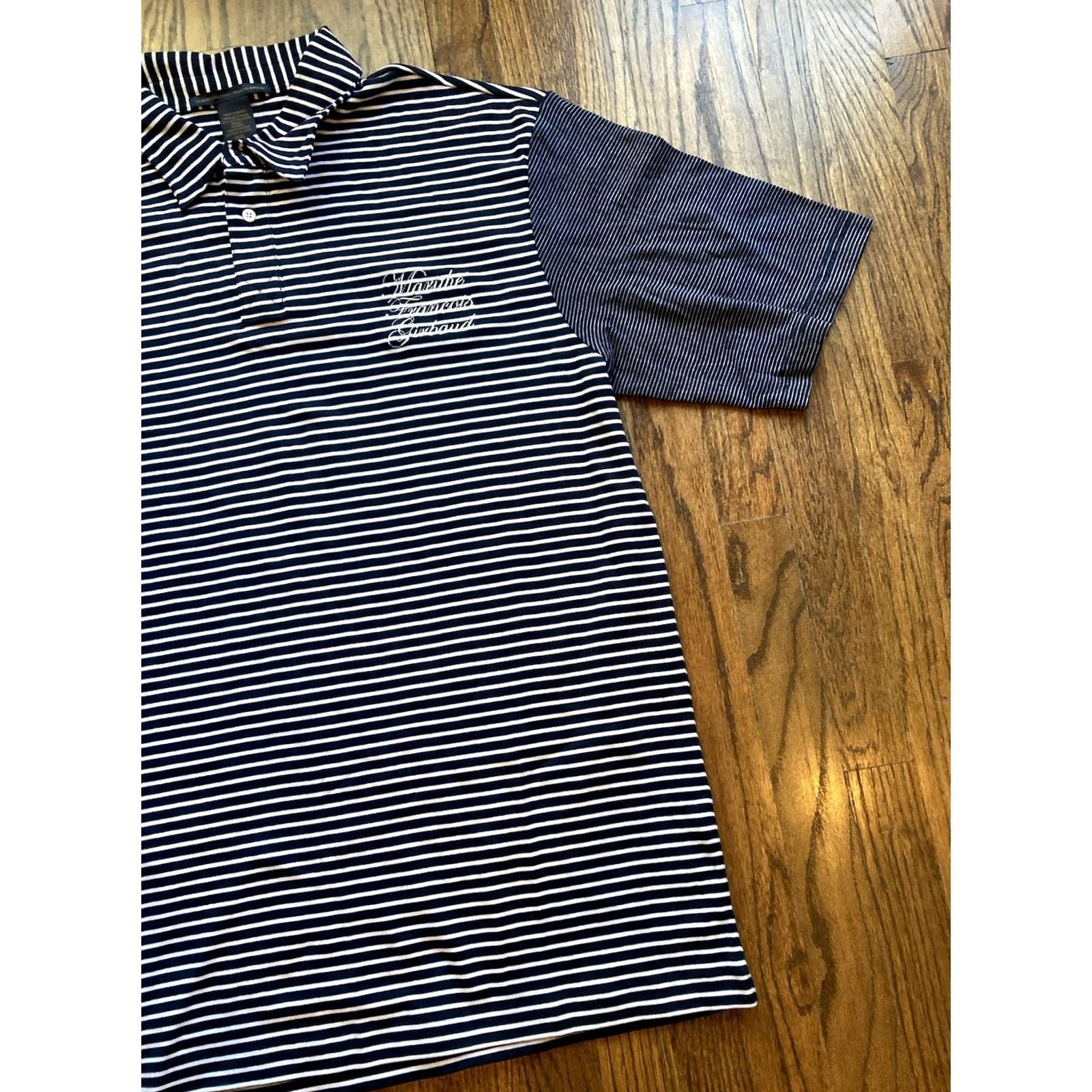Vintage VINTAGE Marithe Francois Girbaud Polo Shirt Mens 3XL Blue Striped Y2K Hip Hop Size US XXL / EU 58 / 5 - 3 Thumbnail