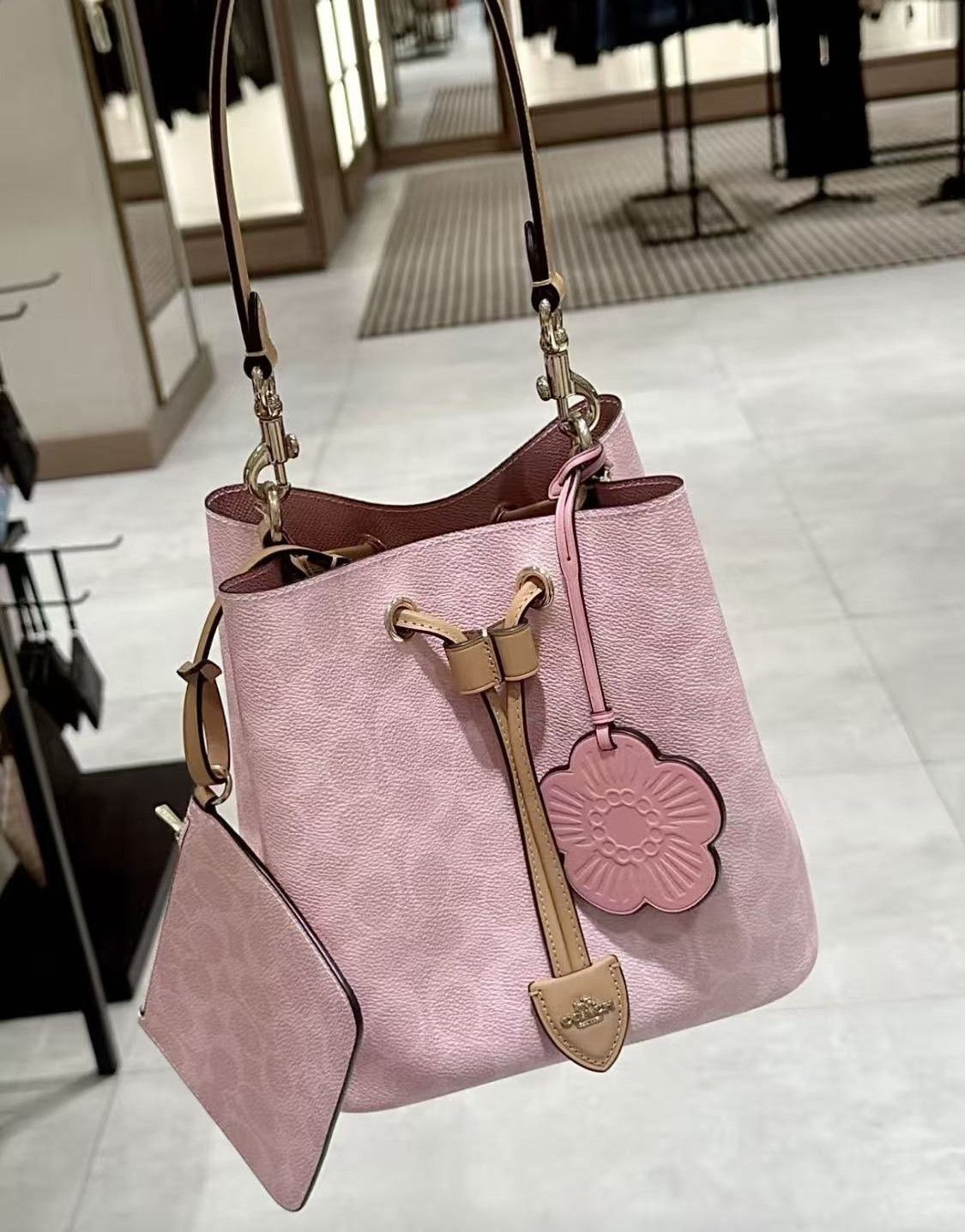 Coach Rowan Bucket Bag In Signature Canvas With Charms CEA23 Size ONE SIZE - 1 Thumbnail