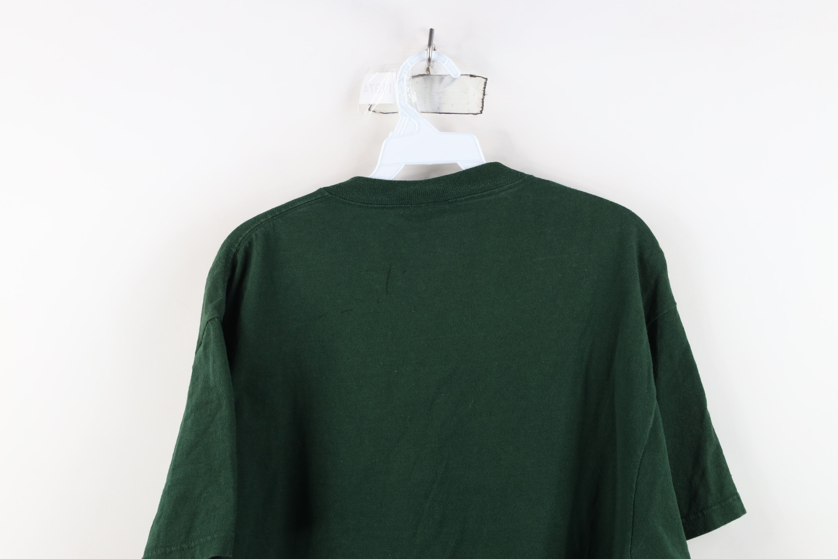 Vintage Vintage 90s Script Michigan State University T-Shirt Green Size US L / EU 52-54 / 3 - 11 Thumbnail