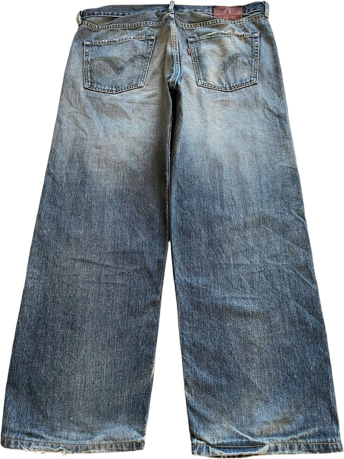 Levi's × Levi's Vintage Clothing Vintage 90s Levis 503 Mud Wash Distressed Baggy Jeans Size US 37 - 2 Thumbnail