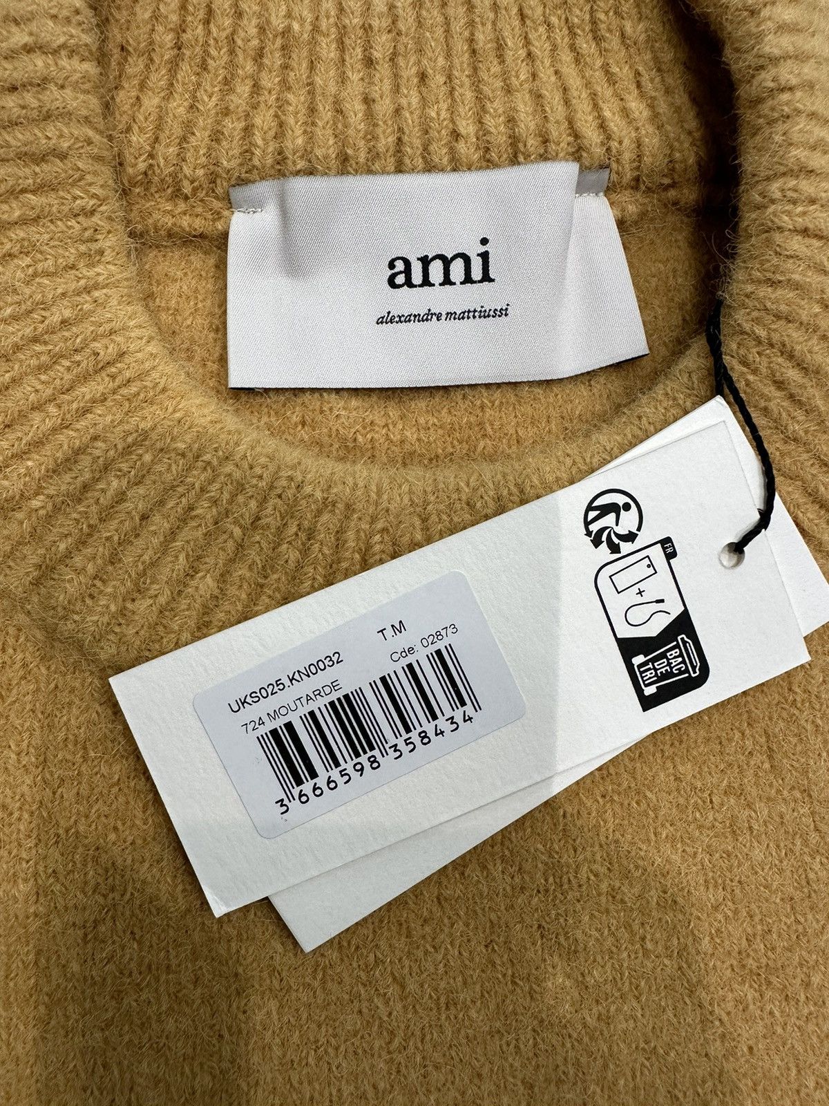 AMI AMI - ADC Crewneck Sweater Mustard Size US M / EU 48-50 / 2 - 2 Thumbnail
