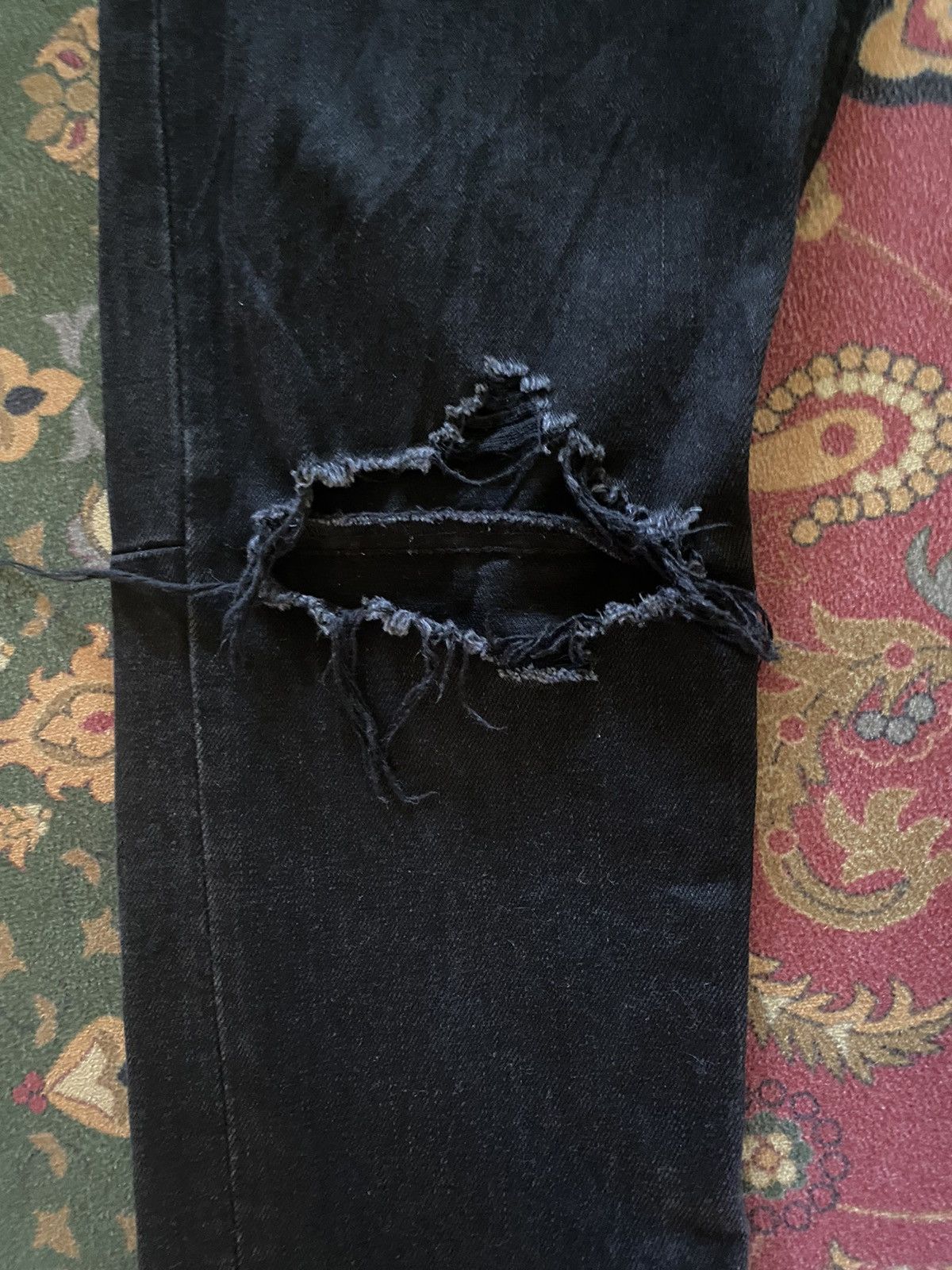 Black Icon Vintage Japanese Brand Black Icon Distressed Rick Owen Style Size US 32 / EU 48 - 4 Thumbnail