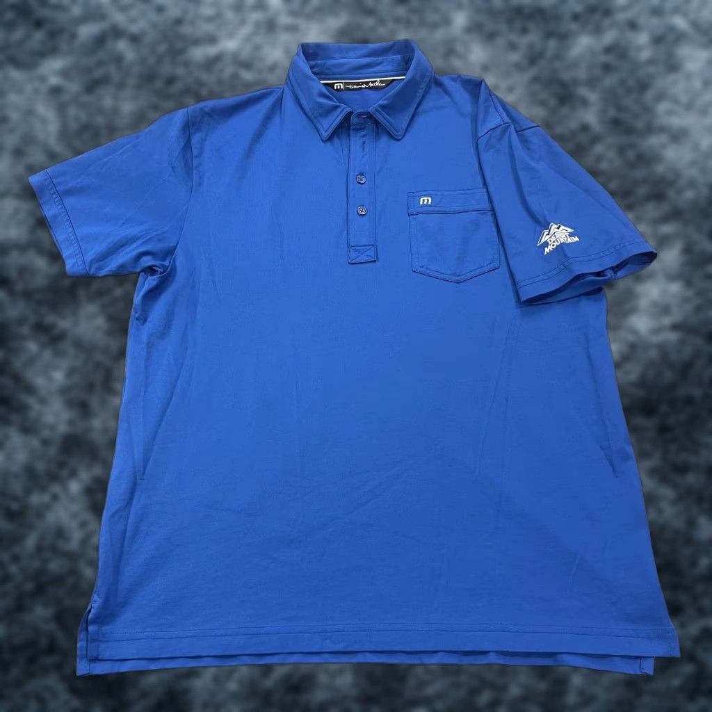 TravisMathew Travis Mathew Polo Shirt Mens L Blue Desert Mountain Polo Shirt Golf Cotton Blend Size US L / EU 52-54 / 3 - 1 Thumbnail