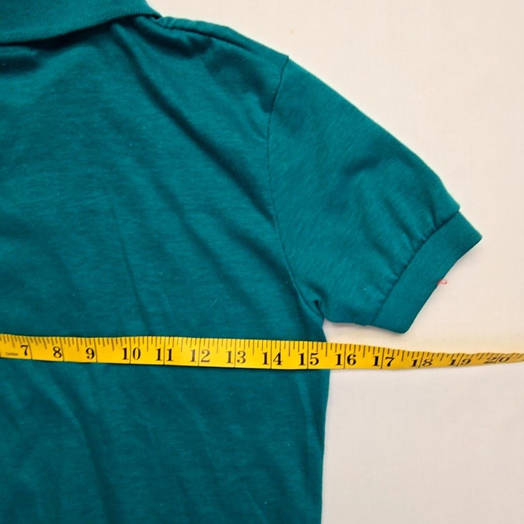 Hanes Vintage New Polo Hanes Green Collar Womens Small Shirt 90s Size S / US 4 / IT 40 - 6 Thumbnail