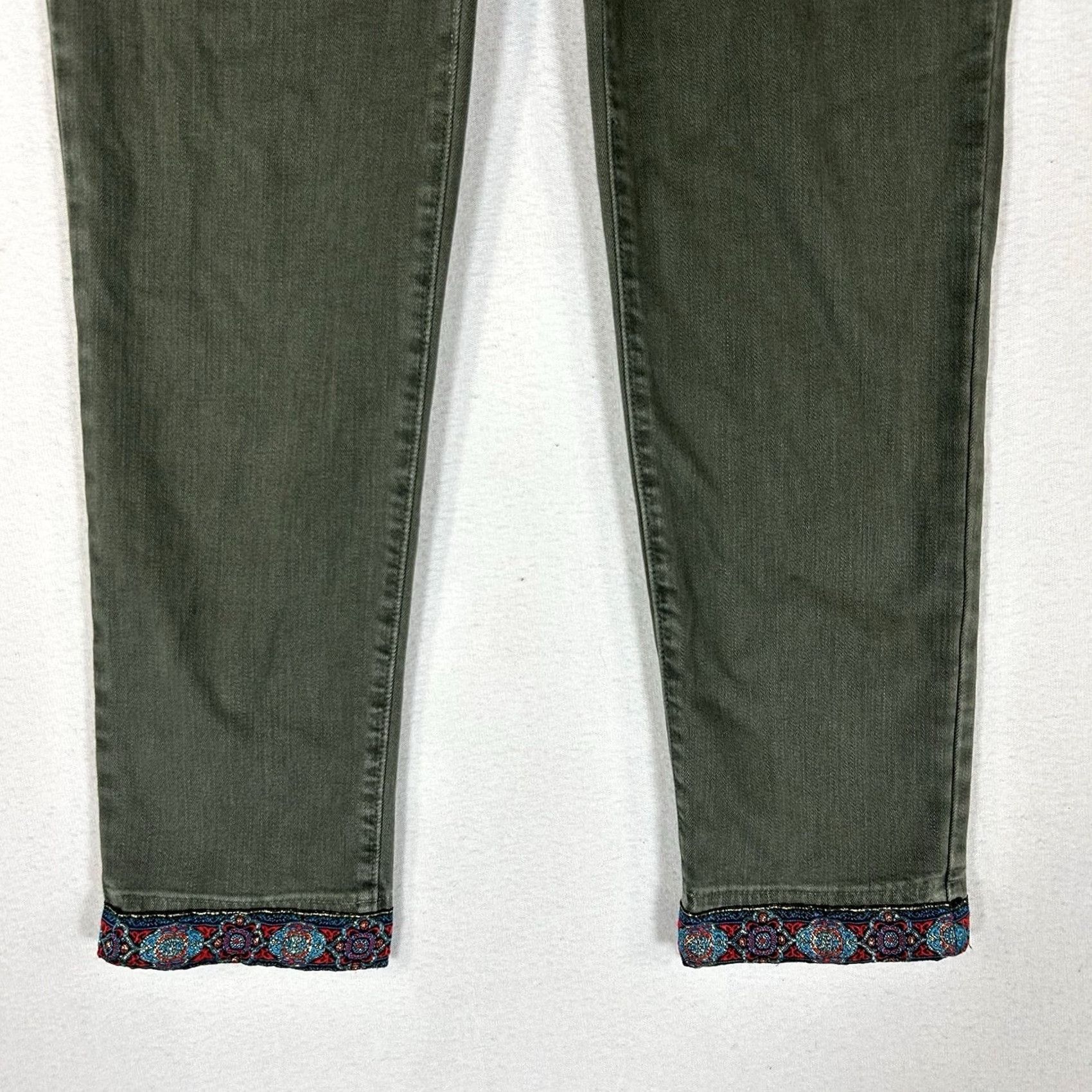 Vintage Chico's So Slimming Slim Leg Ankle Pants Women's 32 Green 5-Pocket Slimming Pockets Casual Business 32 Womens Ankle Green Pants Size 24" / US 00 / IT 34 - 3 Thumbnail