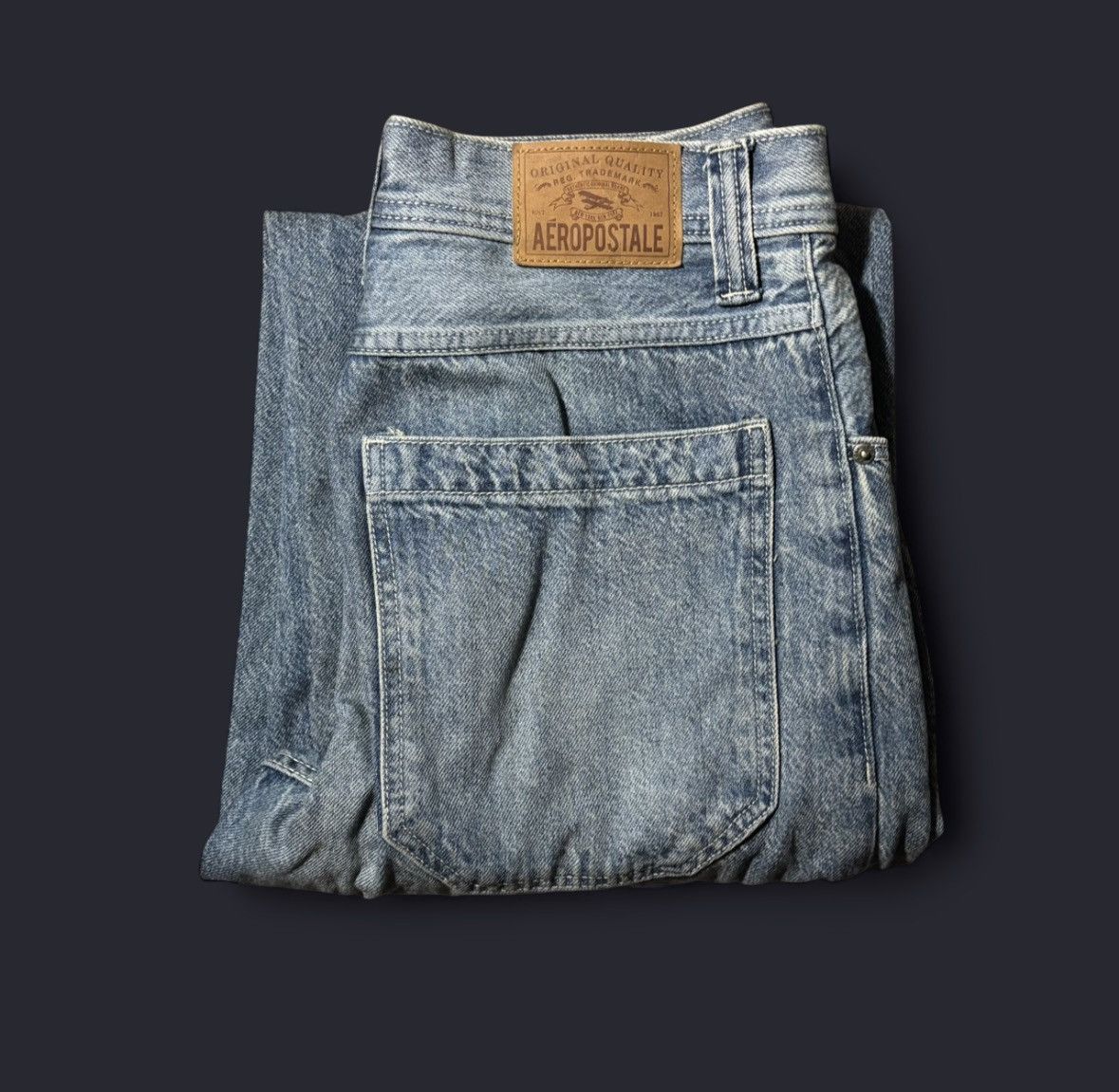 Aeropostale Aeropostale light blue super baggy 30x30 jeans Size US 30 / EU 46 - 1 Thumbnail