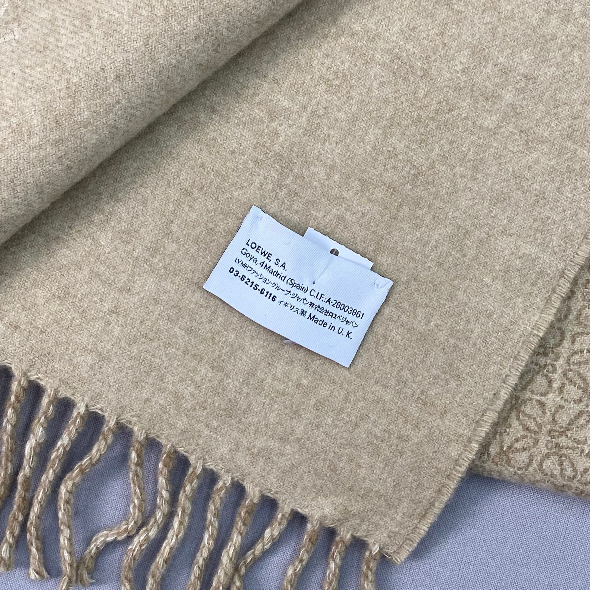 Loewe Vintage Loewe Scarf Muffler Wool Winter Fringe Neck Scarves Size ONE SIZE - 5 Thumbnail