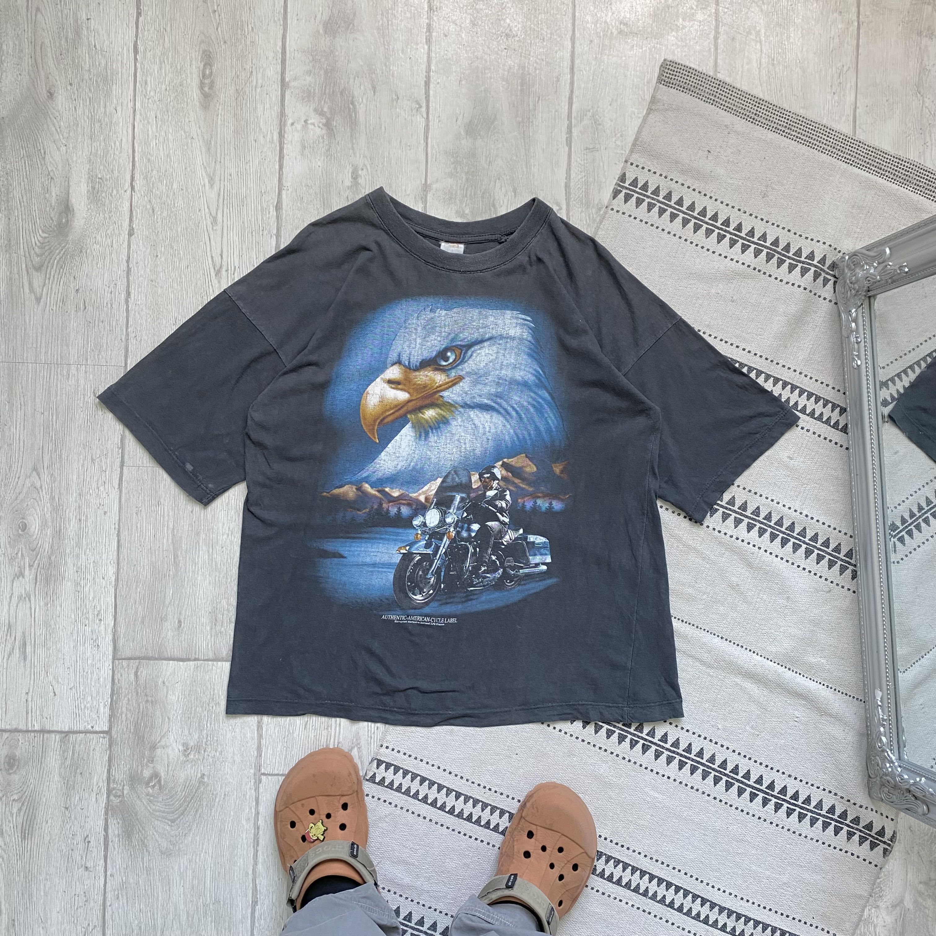 Harley Davidson 🦅 Vintage 90s USA Eagle Biker tee Harley Davidson vibe Size US M / EU 48-50 / 2 - 1 Thumbnail