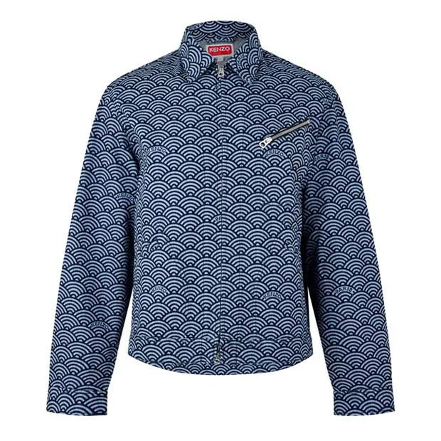 image of Kenzo O1G2R1Mq0424 Jackets In Blue Denim, Men's (Size Small)