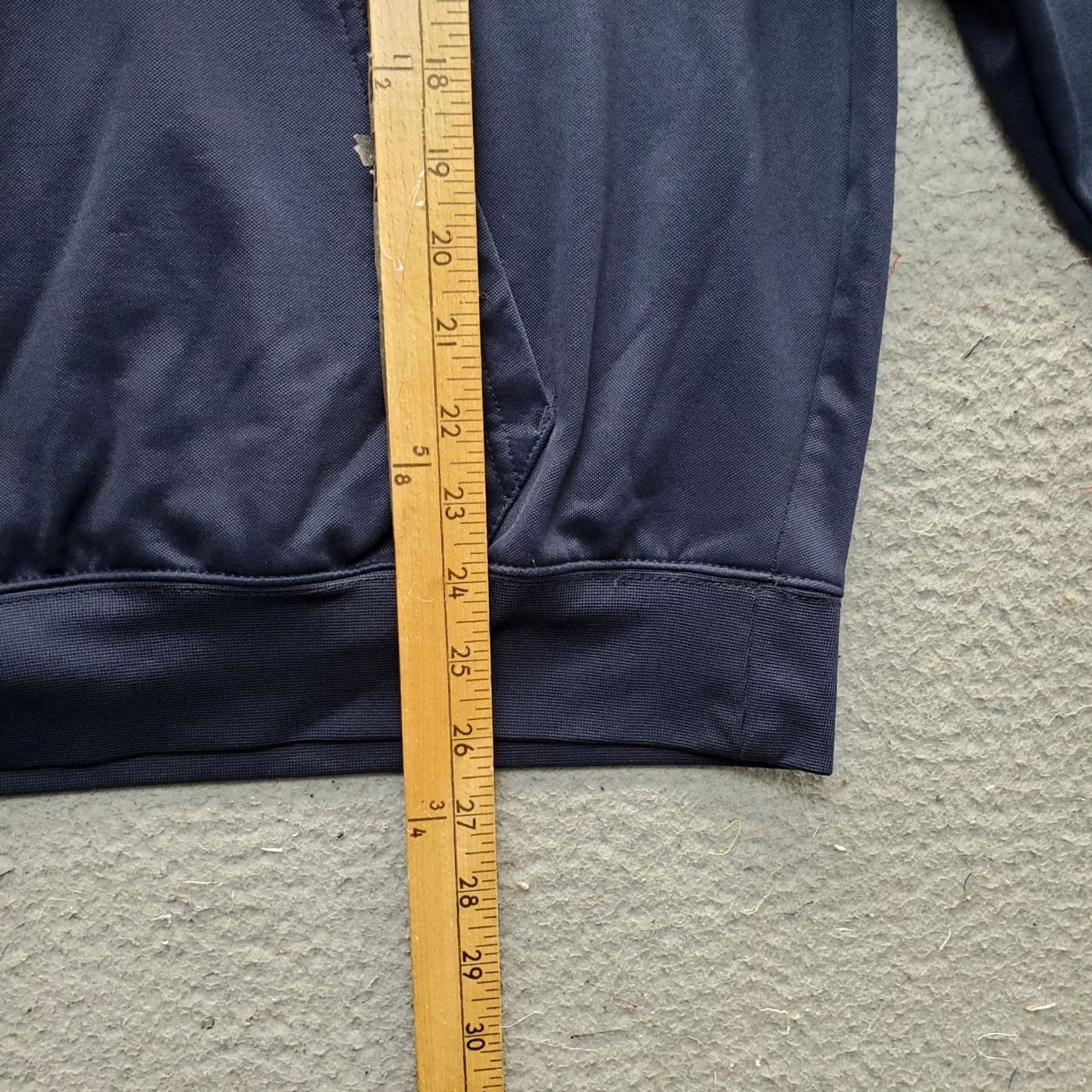 Vintage Stadium Hoodie Mens L Navy Athletics Fleece Lined Kangaroo Pocket Pullover Size US L / EU 52-54 / 3 - 3 Thumbnail