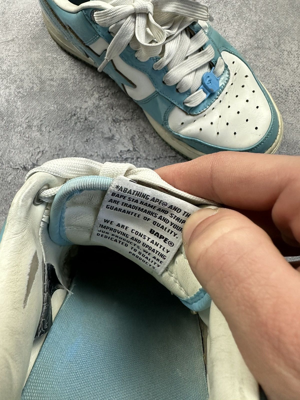 Bape A Bathing Ape Bape Sta Blue White Sneakers size 8.5 Size US 8.5 / EU 41-42 - 10 Thumbnail