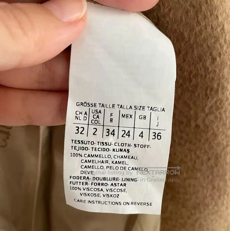 Max Mara MaxMara Cozy Camel Alpaca Wool Coat . Size XXS / US 00 / IT 34 - 7 Thumbnail