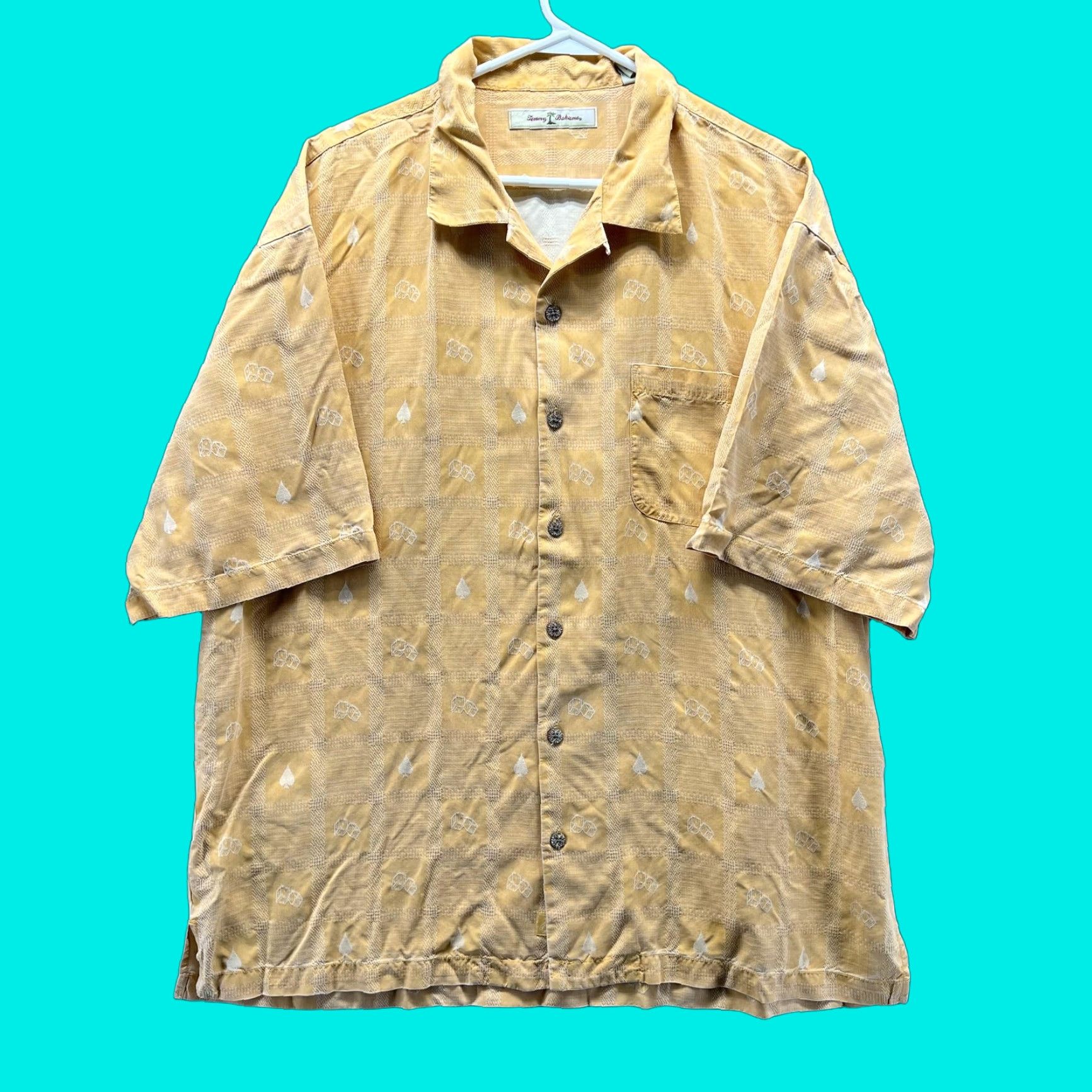 Tommy Bahama VINTAGE Tommy Bahama Shirt Mens XL Yellow Silk Camp Casino Poker Cards Gambling Shirt Mens XL Yellow Silk Camp Casino Poker Cards Gambling Size US XL / EU 56 / 4 - 1 Thumbnail