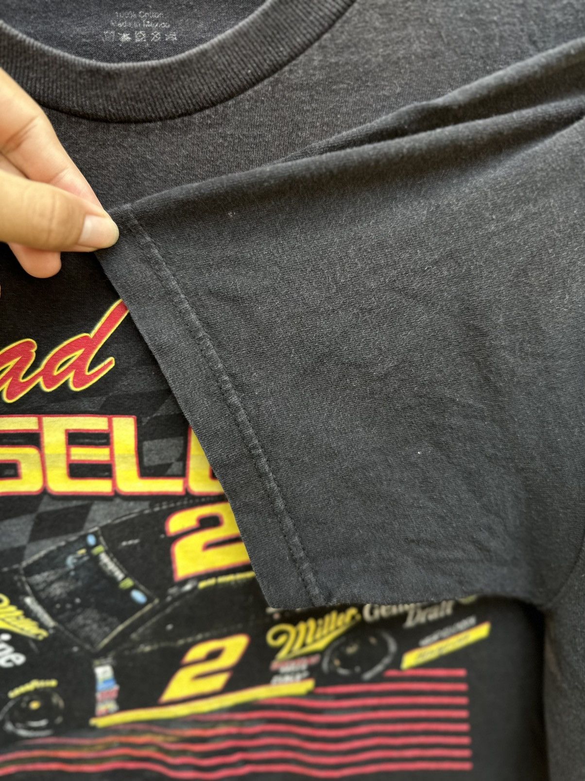 NASCAR Thrashed Vintage Nascar Brad Keselowski #2 Sun Faded Size US L / EU 52-54 / 3 - 5 Thumbnail