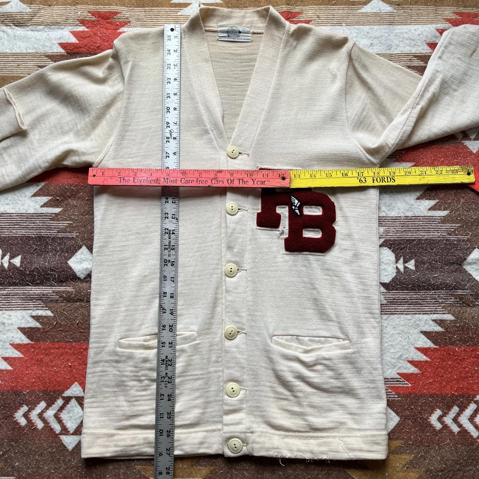 New Era × Vintage Vintage 60s Letterman Cross Country Track Running Cardigan Size US M / EU 48-50 / 2 - 4 Thumbnail