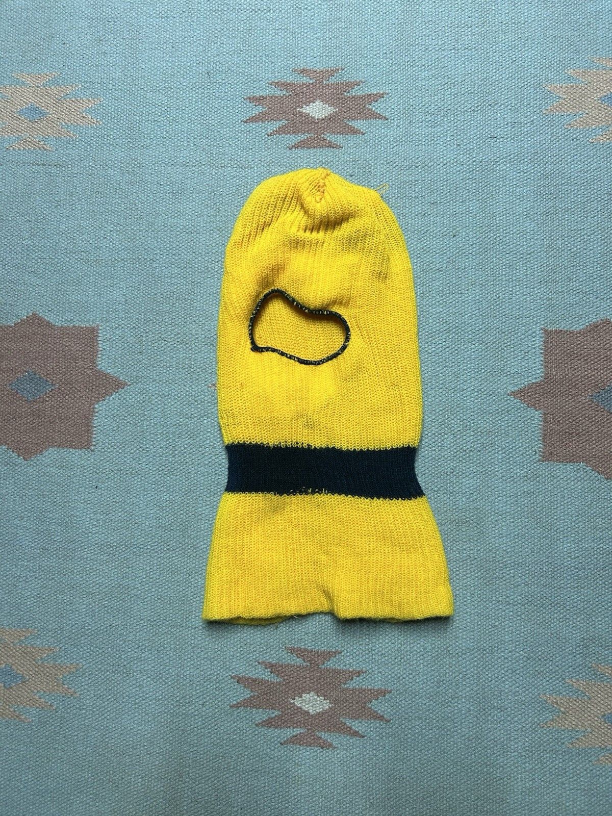 Vintage Vintage knit beanie balaclava robber mask snowmobile hat Size ONE SIZE - 1 Thumbnail