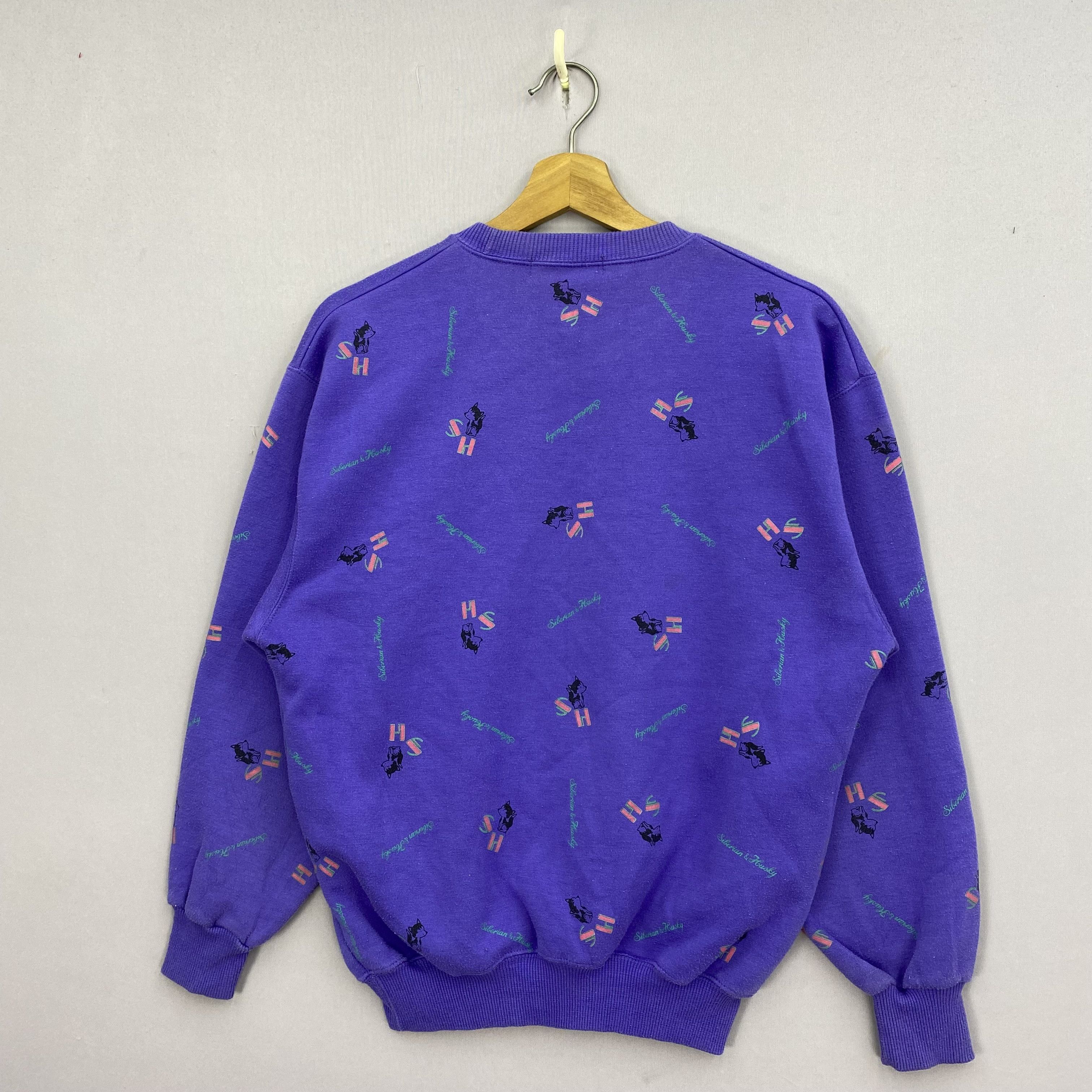 Japanese Brand Vintage 90s Siberian Husky Sweater Sweatshirt Jumper Size US S / EU 44-46 / 1 - 2 Thumbnail