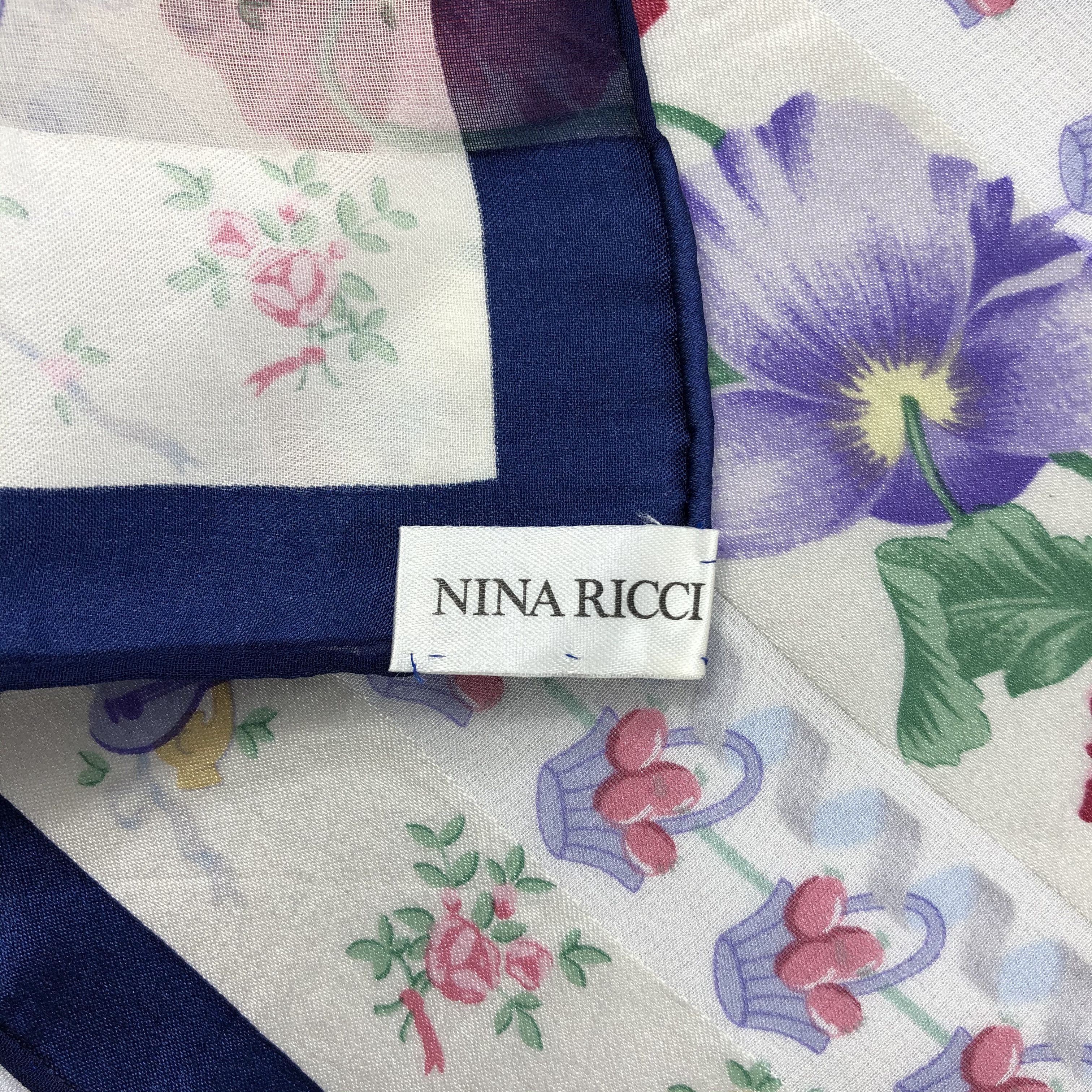 Nina Ricci × Vintage Vintage Nina Ricci Silk Scarf Size ONE SIZE - 5 Thumbnail
