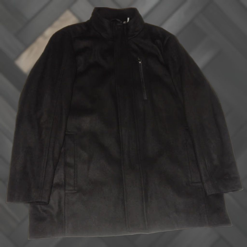 Calvin Klein VINTAGE Calvin Klein Wool Overcoat Coat Men XL Black 80s Trench Dress Coat Size US XL / EU 56 / 4 - 1 Thumbnail