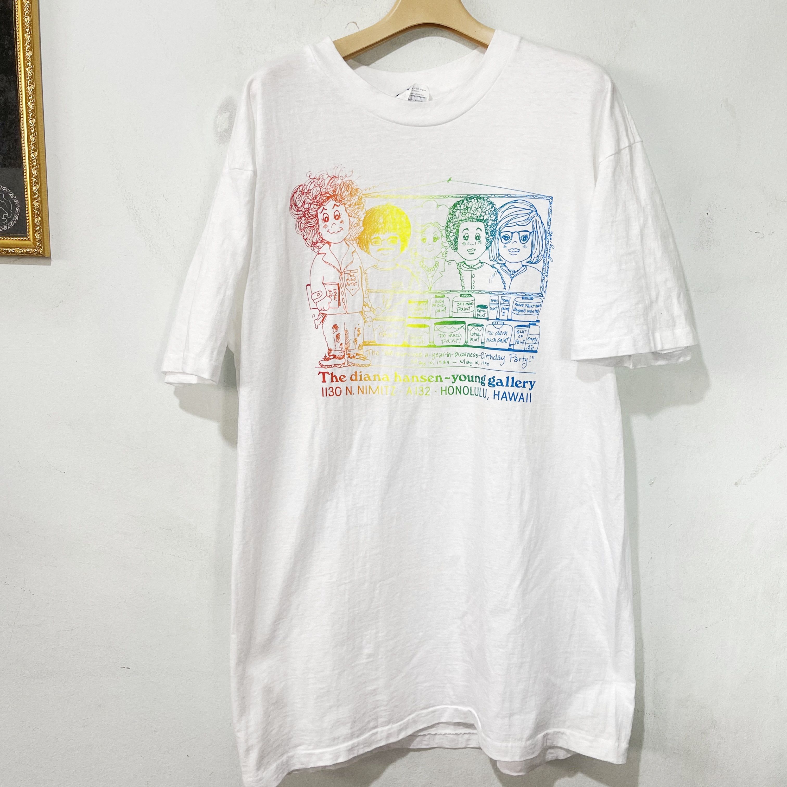 Vintage Vintage 90s The Diana Hansen-Young Gallery T-Shirt Size US XL / EU 56 / 4 - 1 Thumbnail
