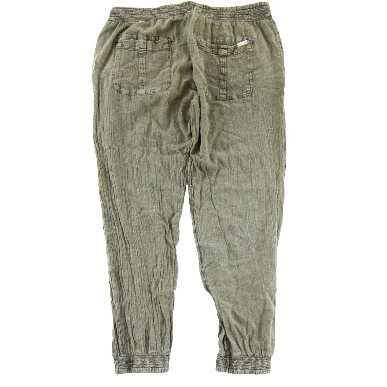 Rip Curl Rip Curl Army Green 100% Cotton Gauze Pocket Jogger Pant Women Size XL Size 40" / US 18 - 2 Thumbnail