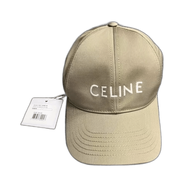 Celine Celine Khaki Gray Logo Embroidered Baseball Cap Size ONE SIZE - 1 Thumbnail