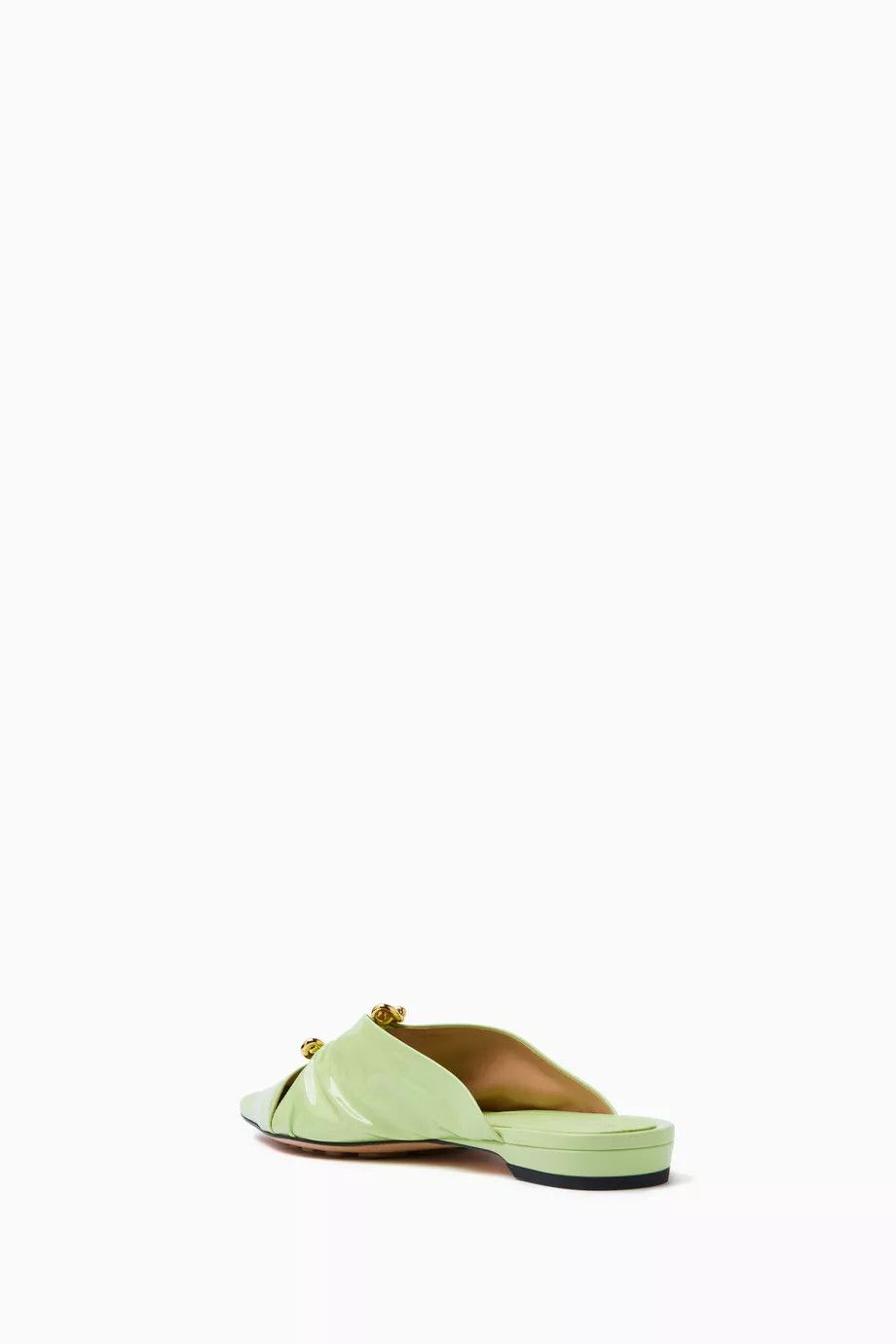 Bottega Veneta o1bcso1str0225 Bunnie Flat Mules in Light Green Size US 11 / IT 41 - 3 Thumbnail