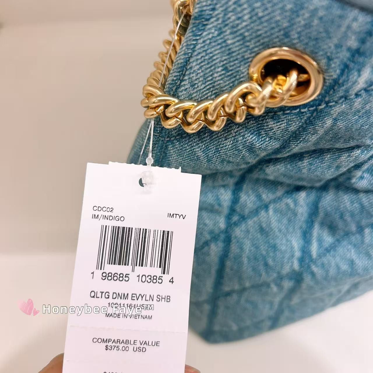 Coach Evelyn Shoulder Bag In Regenerative Cotton With Quilting Size ONE SIZE - 6 Thumbnail