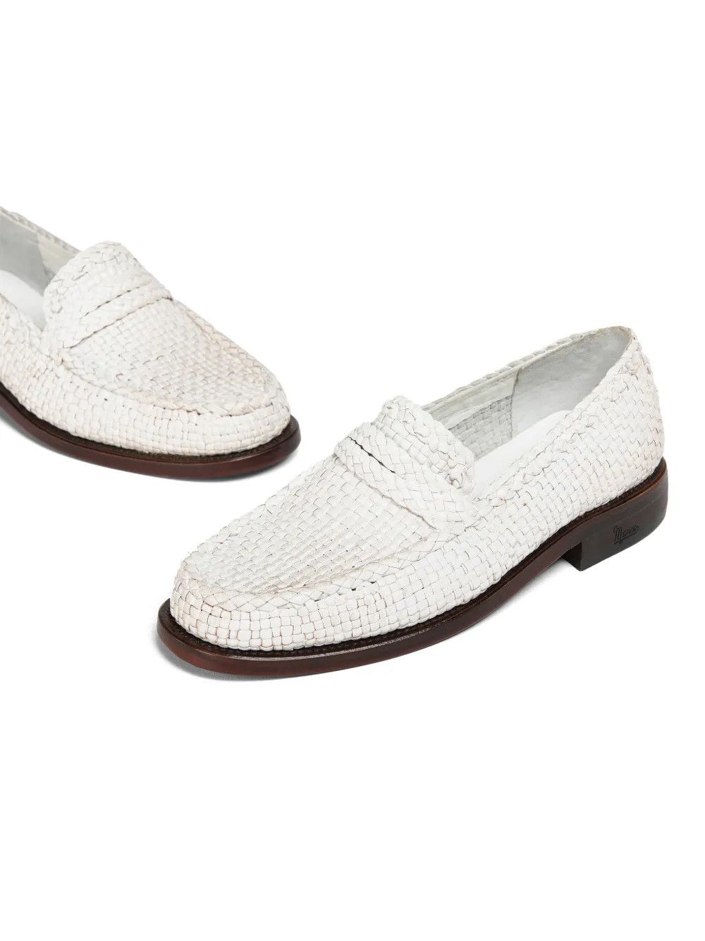 Marni oc11z0525 Interwoven Design Loafer in White Size US 7 / EU 40 - 3 Thumbnail