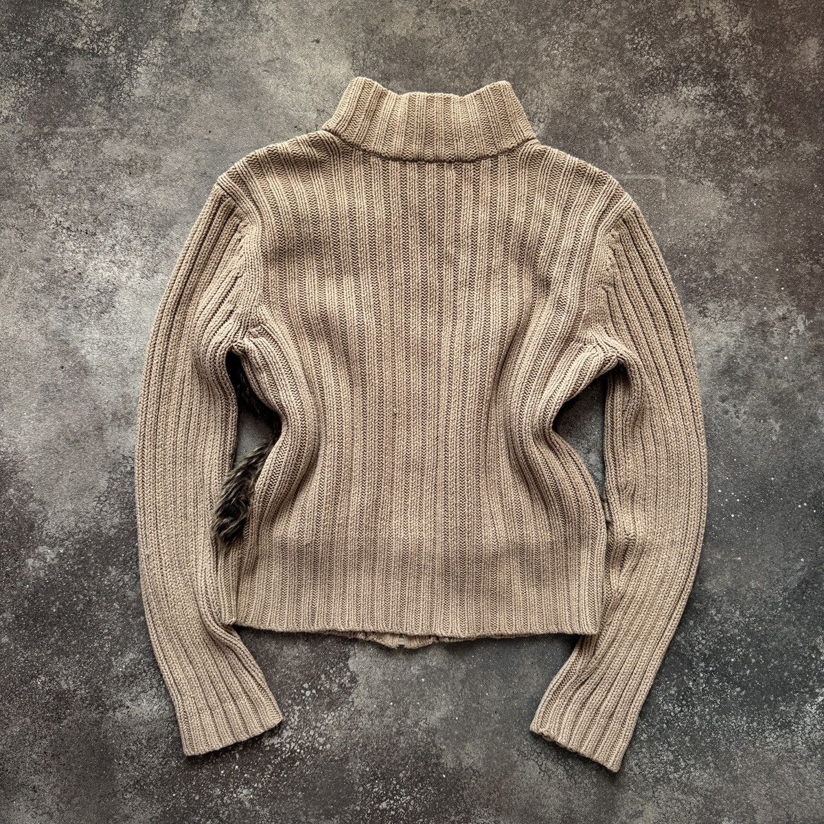 Hysteric Glamour Japanese Style Vintage Faux Fur Knit Zip Sweater Size M / US 6-8 / IT 42-44 - 3 Thumbnail