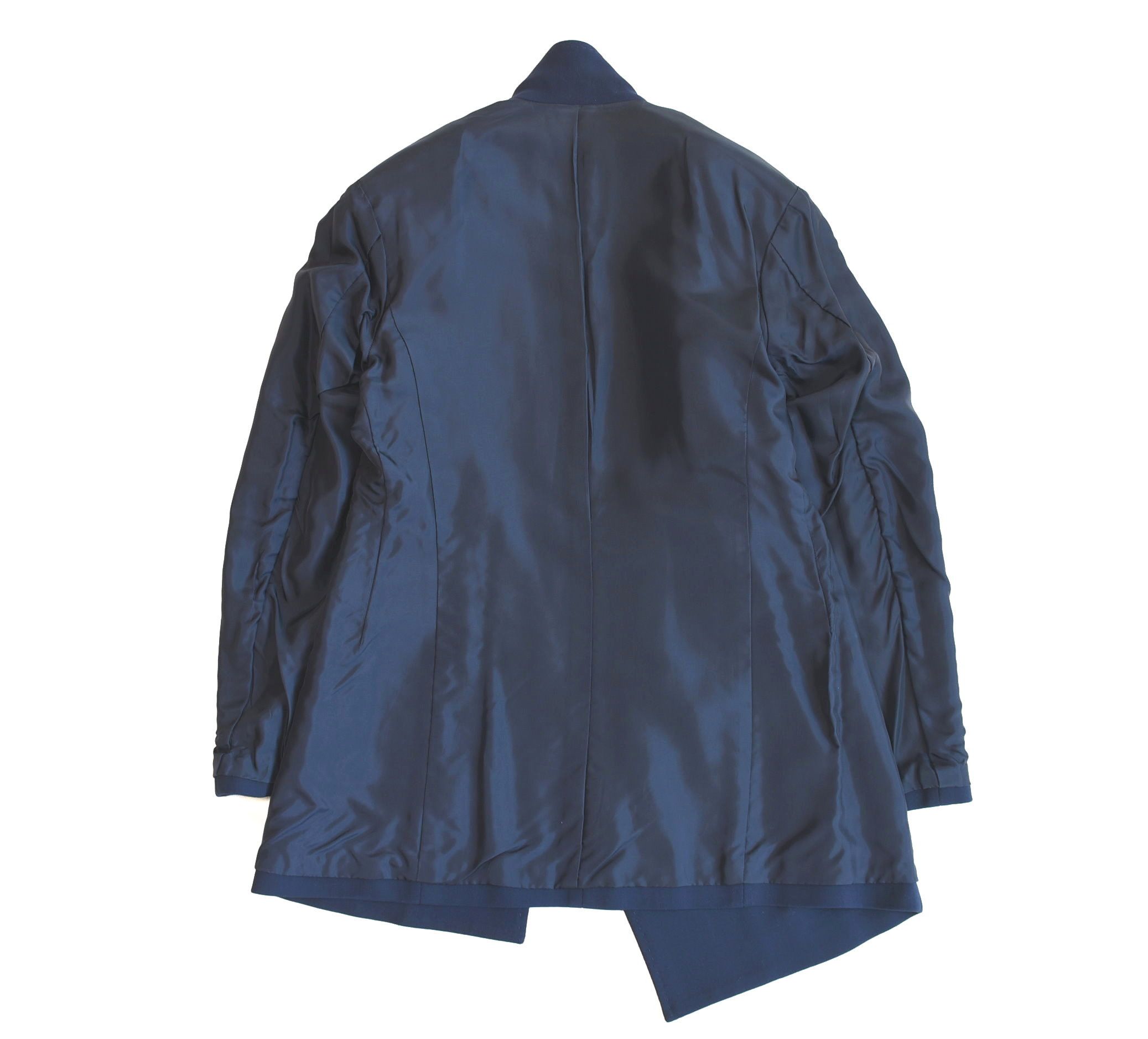 Y's Y's Yohji Yamamoto Asymmetric Stretch Blazer Navy Size US S / EU 44-46 / 1 - 12 Thumbnail