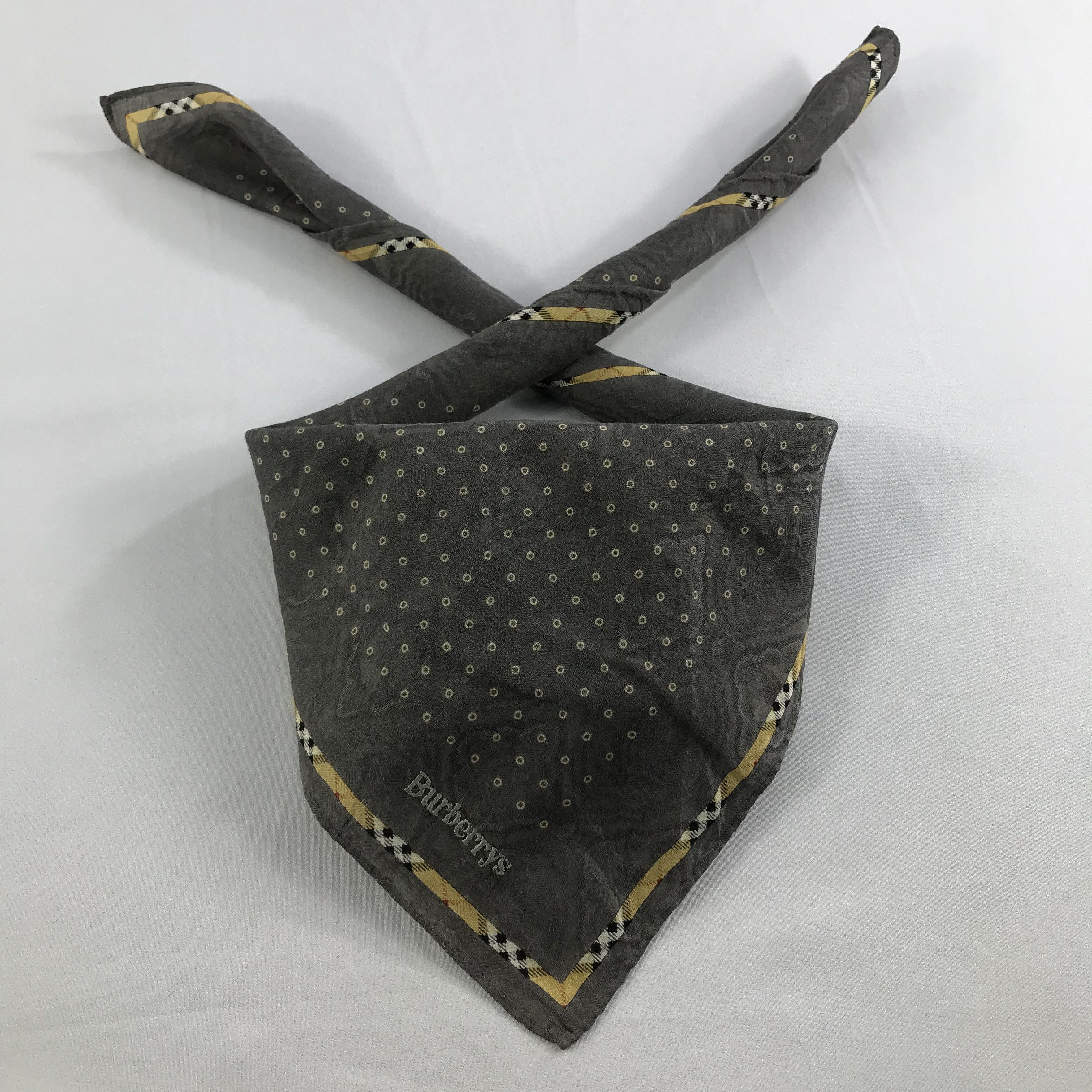 Burberry × Vintage Burberry Bandana / Handkerchief / Neckerchief - S2591 Size ONE SIZE - 3 Thumbnail