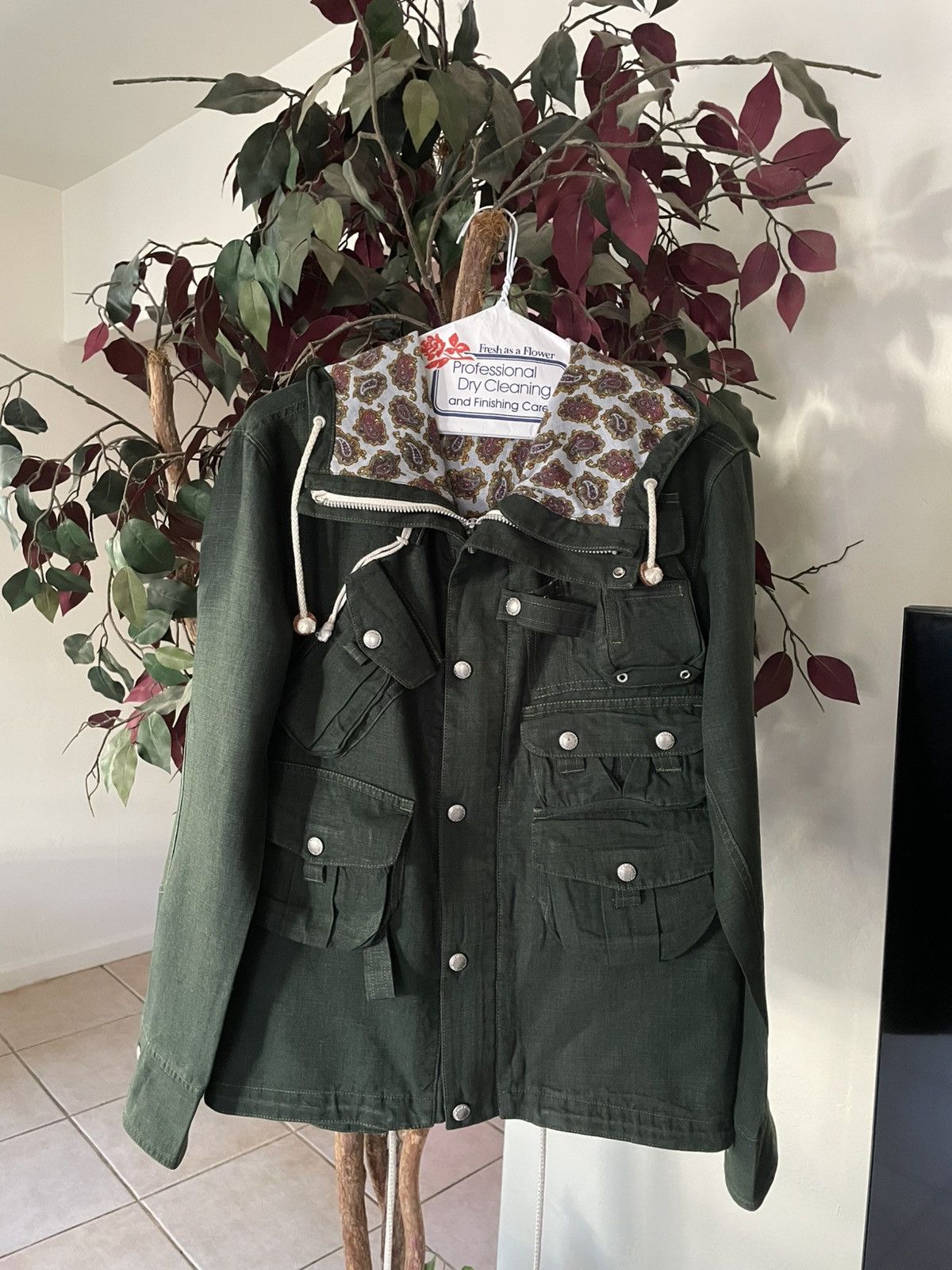 Comme des Garcons × Junya Watanabe 2015 Cargo Linen Jacket Size US S / EU 44-46 / 1 - 2 Thumbnail