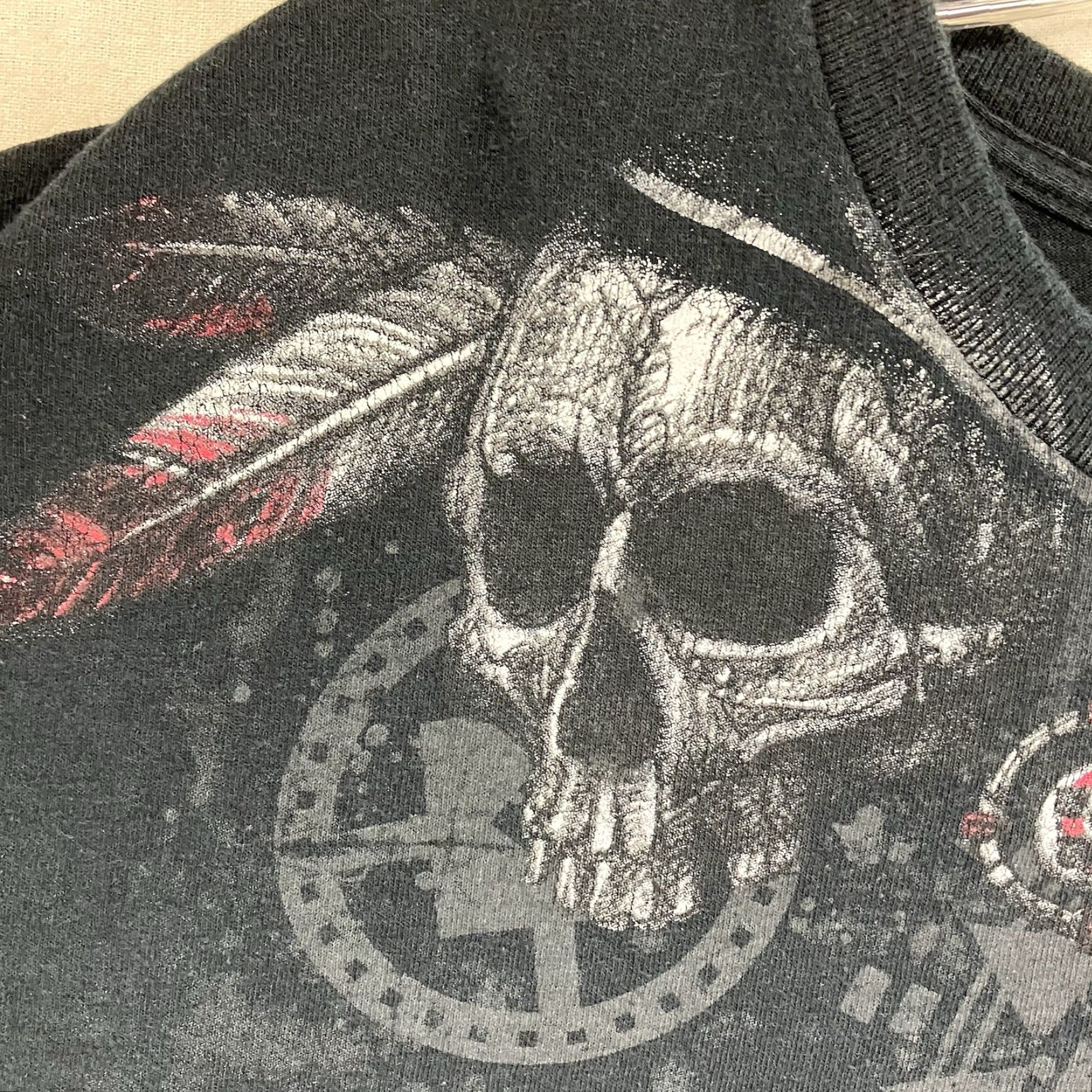 Vintage VINTAGE Chief Skulls Graphic Oversized T-Shirt XL Black Men Adult XL Graphic Print Skater Gothic Grunge 2000s Mens Size US XL / EU 56 / 4 - 4 Thumbnail