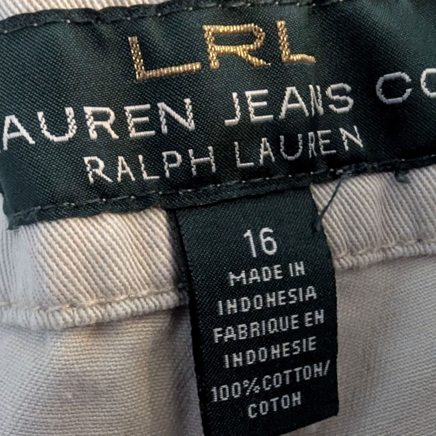 Ralph Lauren Lauren Ralph Lauren Chino Shorts Beige Cotton Twill Womens 16 Modest Minimalist Size 38" / US 16 / IT 52 - 6 Thumbnail