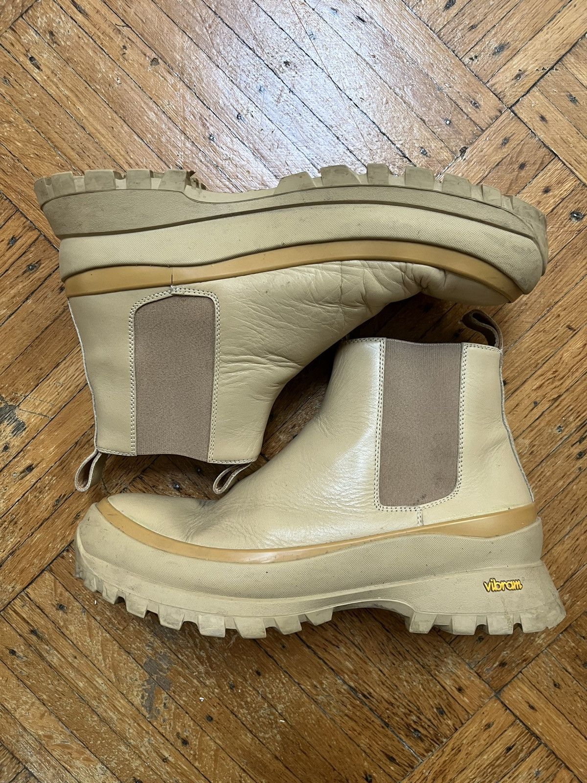 Jil Sander Jil Sander Vibram Tan/Beige/Cream Chelsea Boot Size US 11 / EU 44 - 1 Thumbnail
