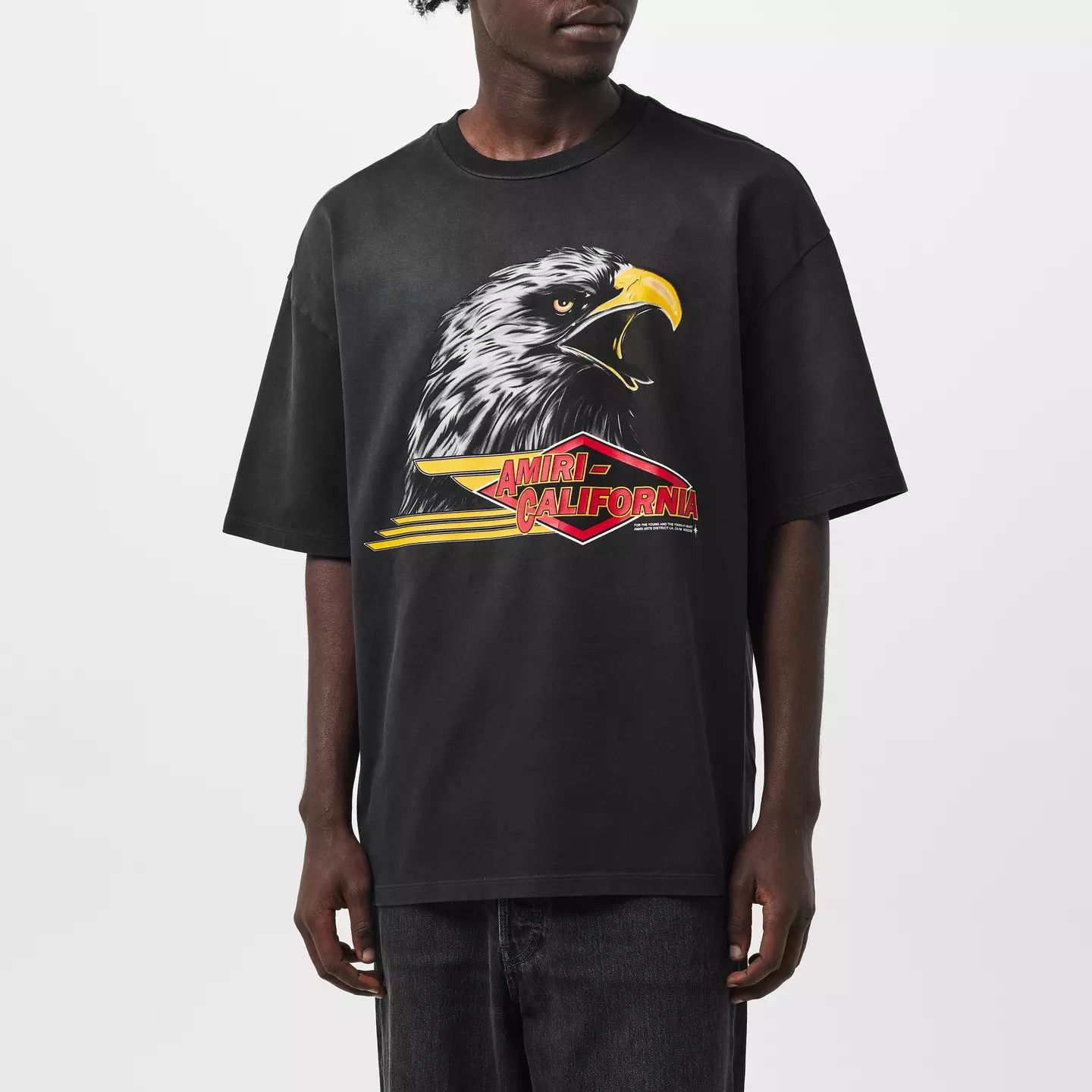 Amiri o1g2r1mq0426 Oversized T-Shirt in Black Size US L / EU 52-54 / 3 - 3 Thumbnail