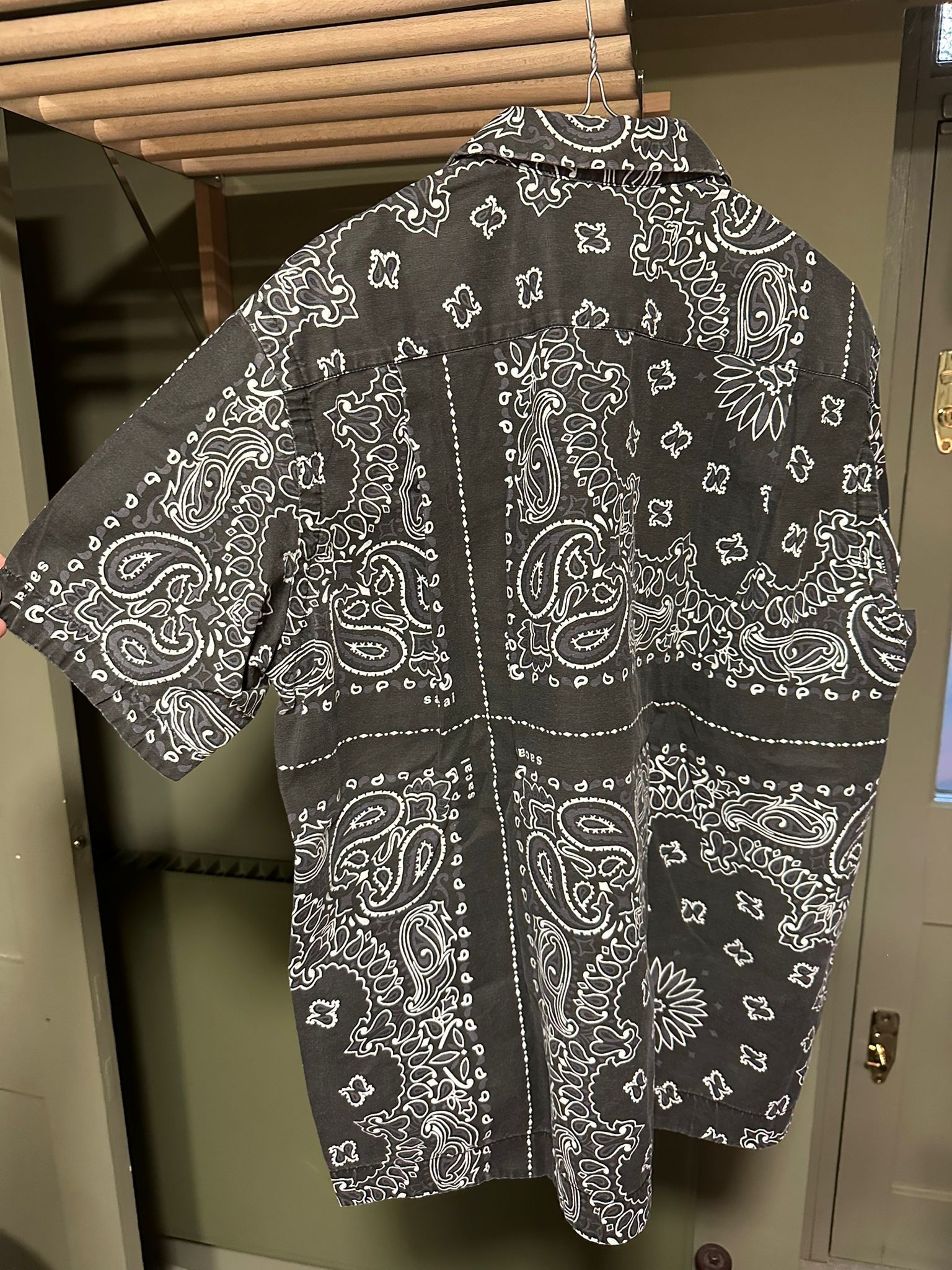 Sacai Bandana Print Short-Sleeve Shirt