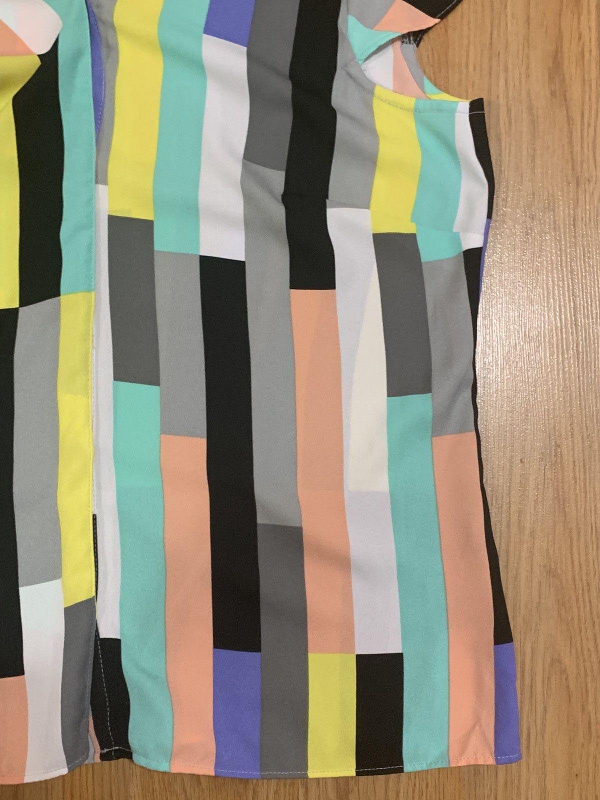 Worthington SzM- Worthington Colorblock Retro Style Button Up Blouse Size M / US 6-8 / IT 42-44 - 6 Thumbnail