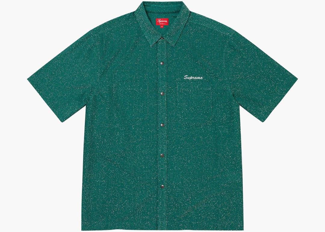 Supreme Supreme Lurex FW 22 S/S Shirt Green Size US XL / EU 56 / 4 - 1 Thumbnail