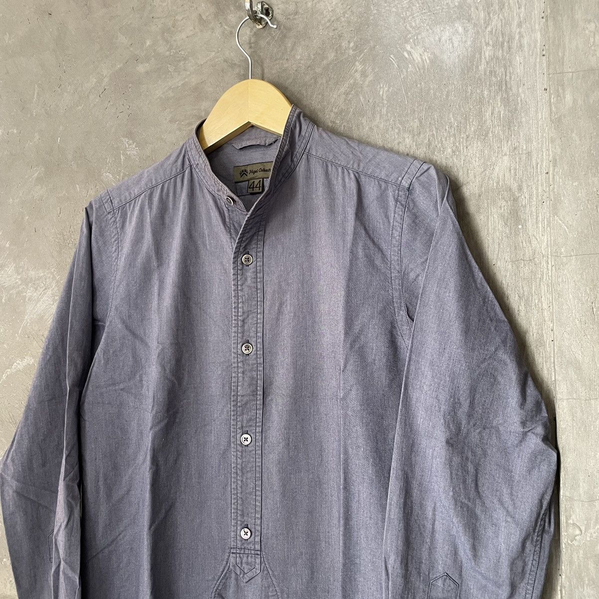 Nigel Cabourn Nigel Cabourn British Officers Band Collar Shirt Navy Size US S / EU 44-46 / 1 - 6 Thumbnail