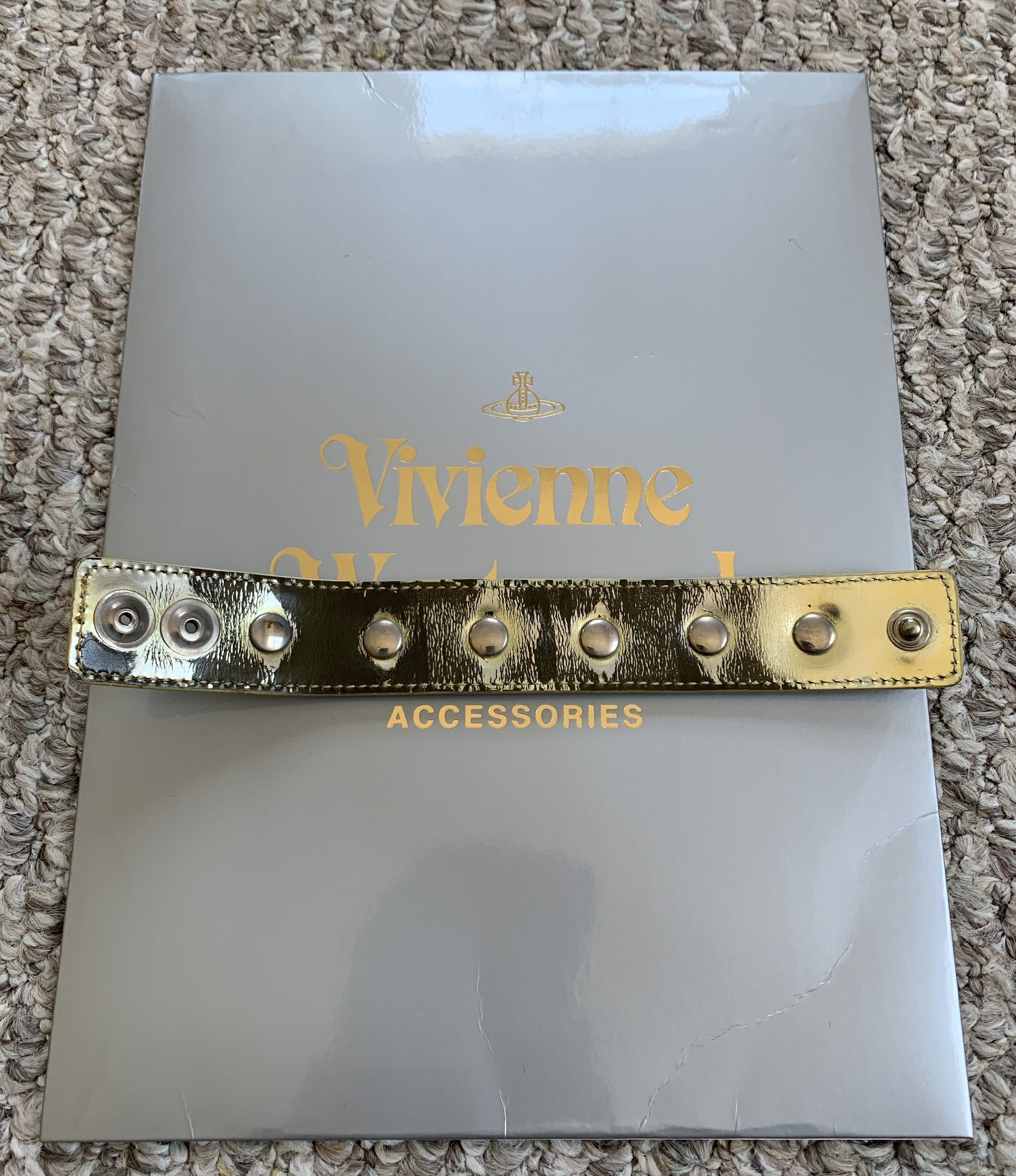 Vivienne Westwood Vivenne Westwood Studded Metallic Leather Orb Bracelet Size ONE SIZE - 5 Thumbnail