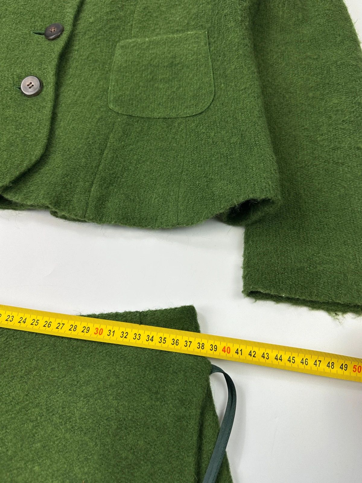 Kenzo Kenzo Jungle FW1990-98 Green Mohair Skirt & Jacket Full Set Size L / US 10 / IT 46 - 10 Thumbnail