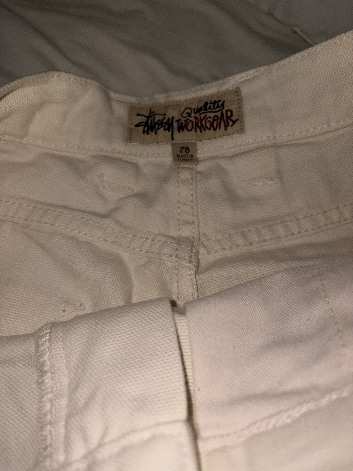 Stussy Stüssy x Our Legacy Work Shop White Canvas Carpenter Pants Size US 28 / EU 44 - 5 Thumbnail