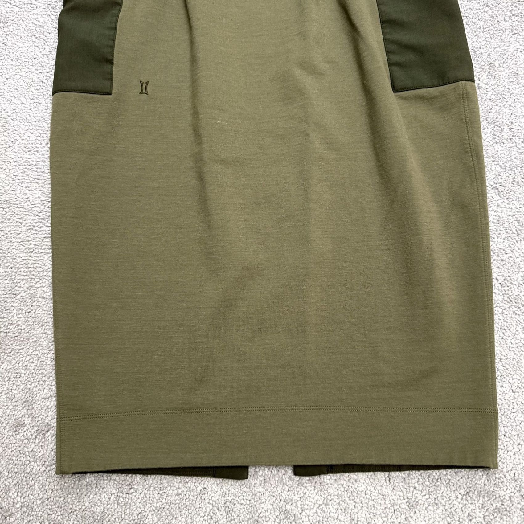Olive Kit And Ace Skirt Womens 8 Olive Green Pencil Cashmere Silk Utility Tech Cargo Size 30" / US 8 / IT 44 - 5 Thumbnail
