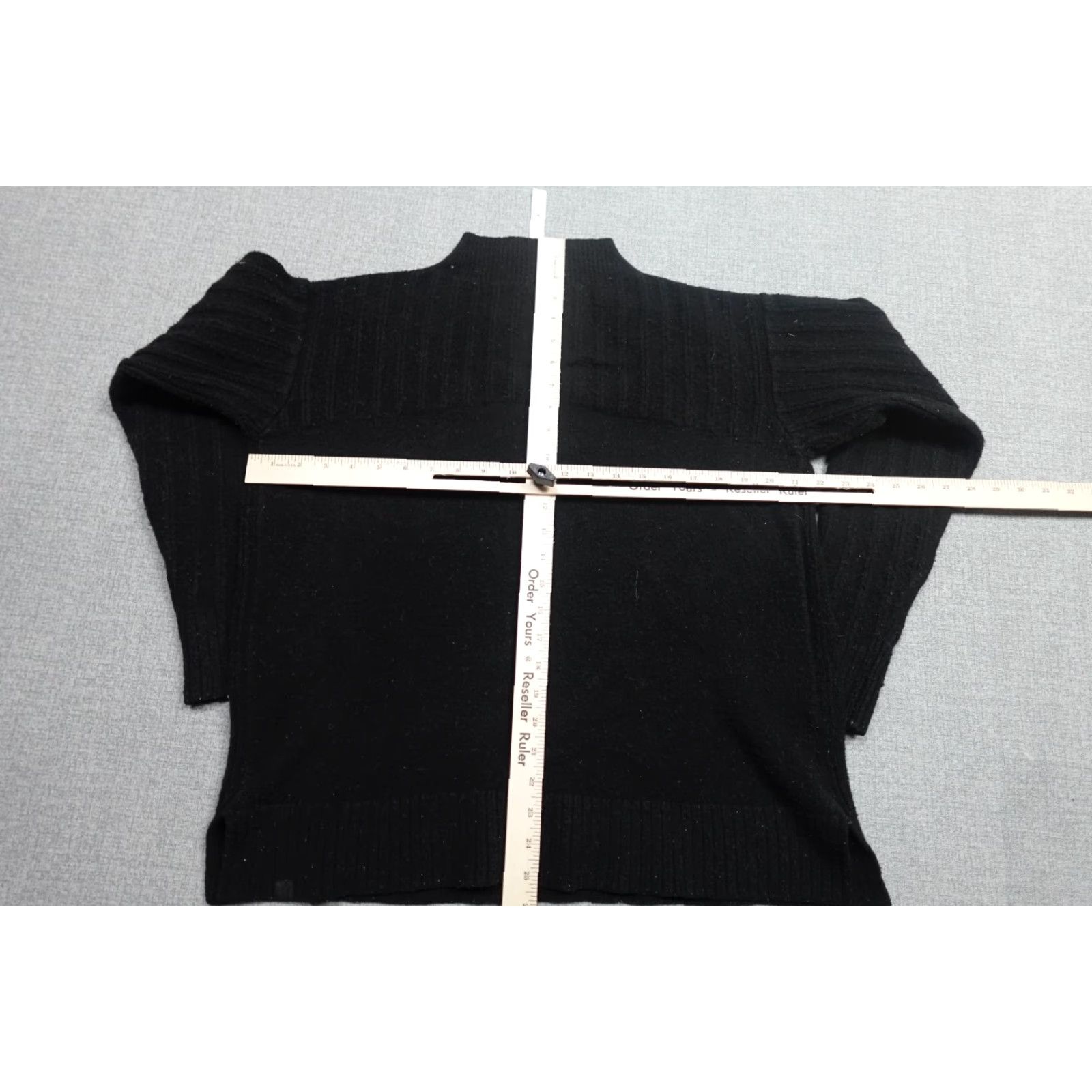 Lululemon VINTAGE Lululemon Sweater Womens 8 Black Wool Mock Neck Pullover Knit Wool Blend Dolman Sleeve Long Sleeve Mens Womens Girls Boys Size M / US 6-8 / IT 42-44 - 4 Thumbnail